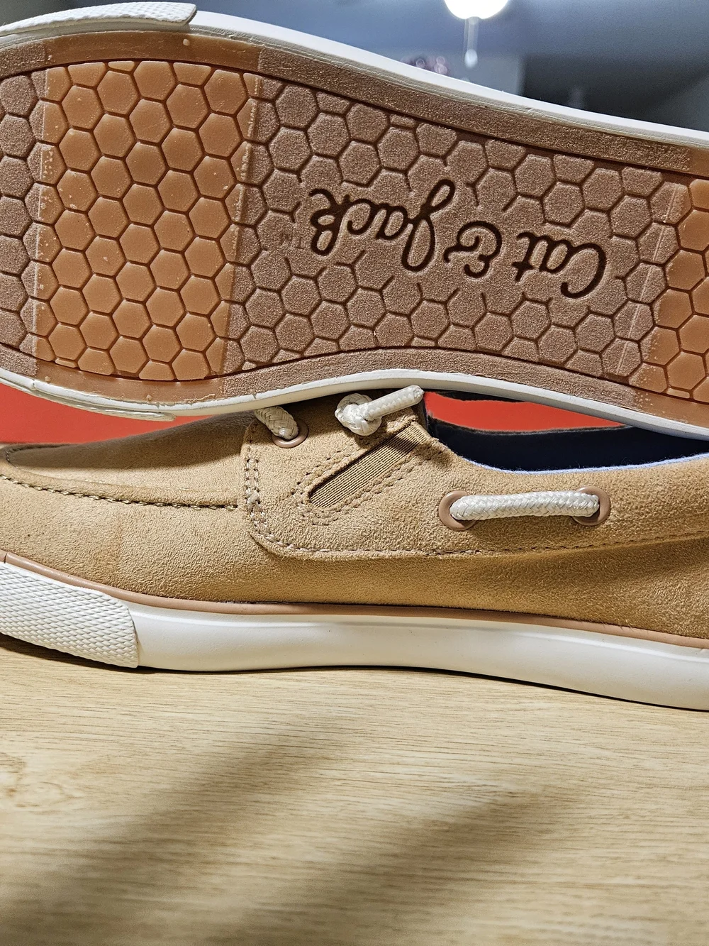 Cat & Jack Tan Moccasin-Style Kids Shoes
